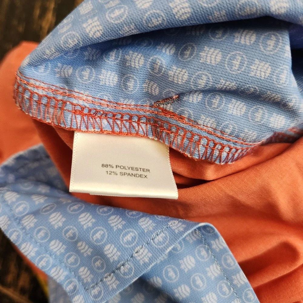 Peter Millar Golf Shorts Mens 32 Performance Luxury Sport Salmon Orange MF23EP01